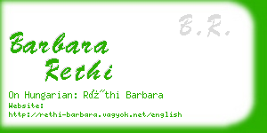 barbara rethi business card